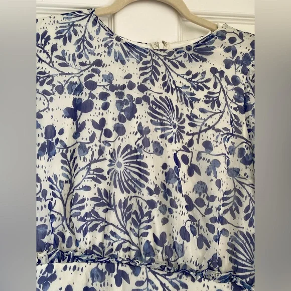 Aqua dress large new with tags exclusive blue floral ruffle skirt - Picture 7 of 9